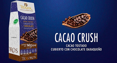 Imagen miniatura de Cacao tostado cubierto con Chocolate oaxaqueño Texier