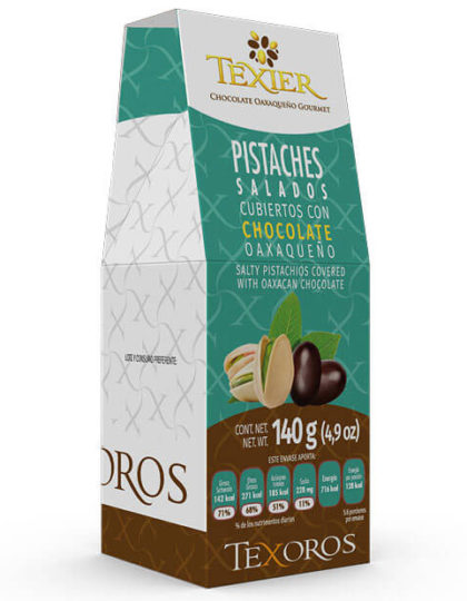 Chocolate de Oaxaca con pistache salado Texier