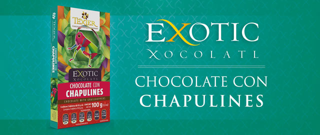Chocolate con chapulines Texier